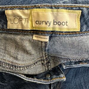 LOFT Curvy Boot  Jeans - Blue Denim